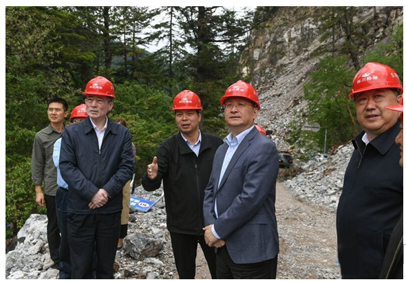 四川省委副書記、省長尹力一行赴 九寨溝景區(qū)恢復(fù)重建項目調(diào)研